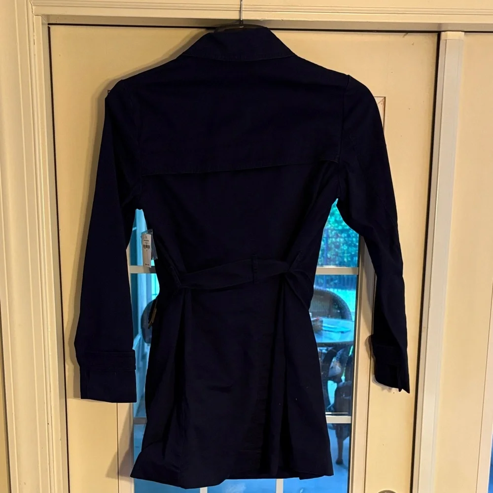 GAP Women's Deep Blue Trench Coat - Picture 5 of 8
